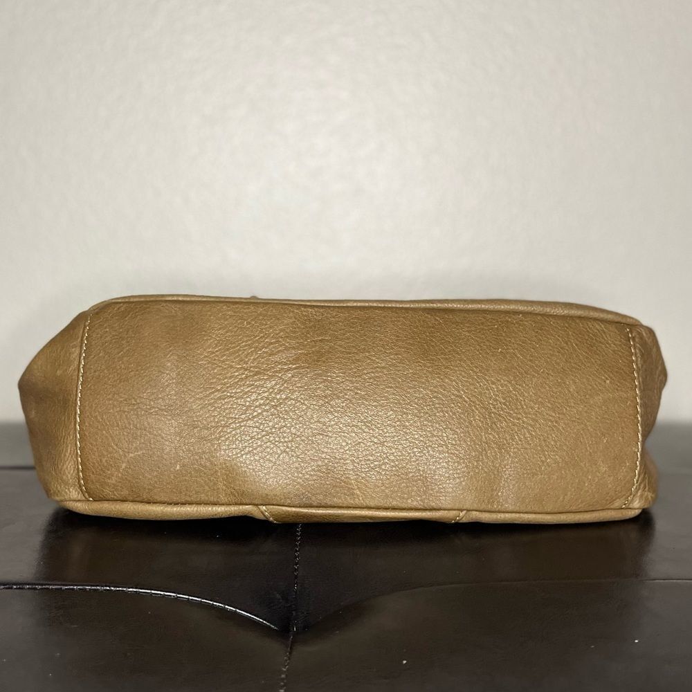 L’Artigiano Leather Tote Brown Tan Shoulder Bag Womens Purse Borse In Pe… - Picture 4 of 12